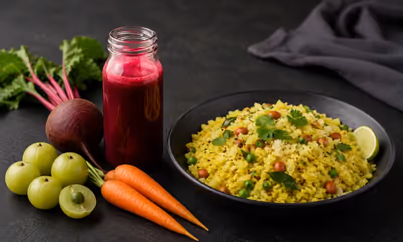Healthy breakfast meal — fresh cold pressed happybellly breakfast from iBites